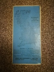 1946 CLOTH BARTHOLOMEWS HALF-INCH CONTOURED MAP WYE VALLEY SHEET 13