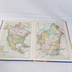 Collins New Advanced Atlas 48 Full Page Maps Antique Hardcover Book