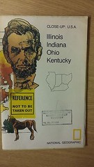 Close Up USA: Illinois, Indiana, Ohio, Kentucky: National Geographic Map