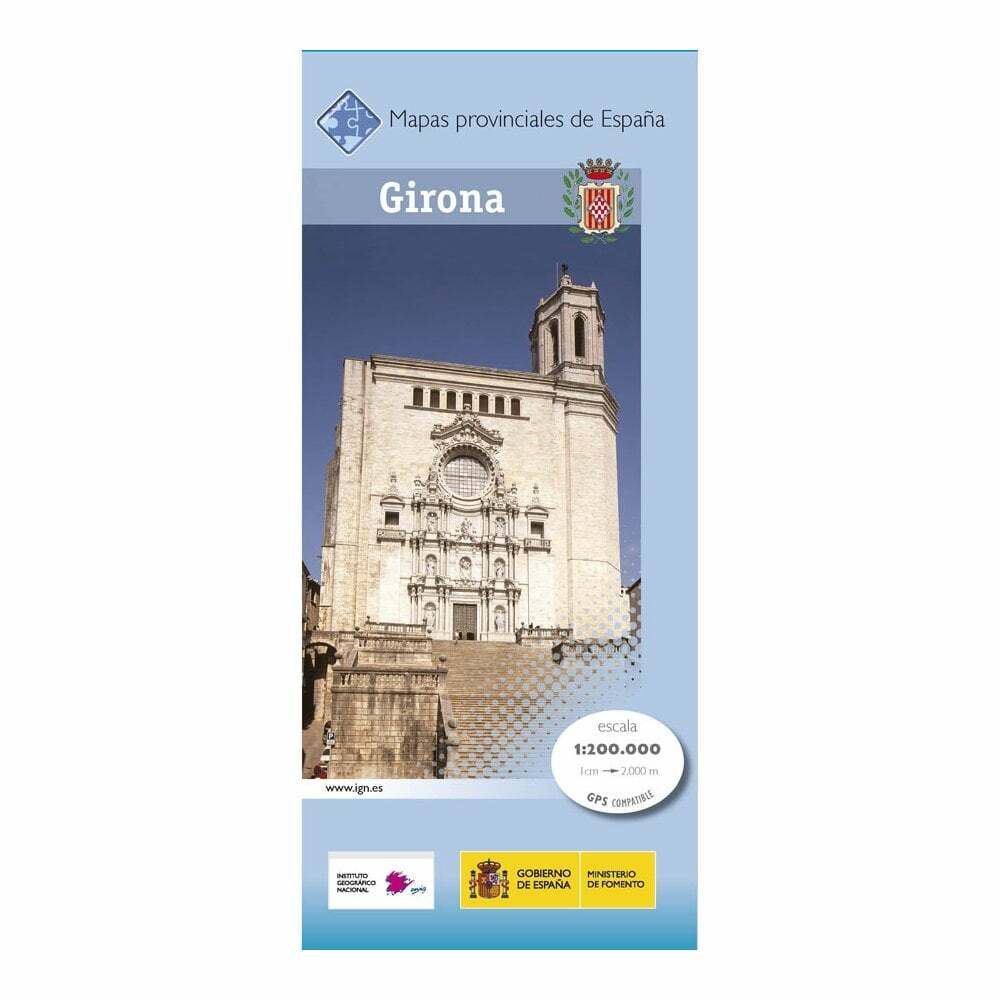 Spain Provincial Map: Girona driving topographic 1:200K
