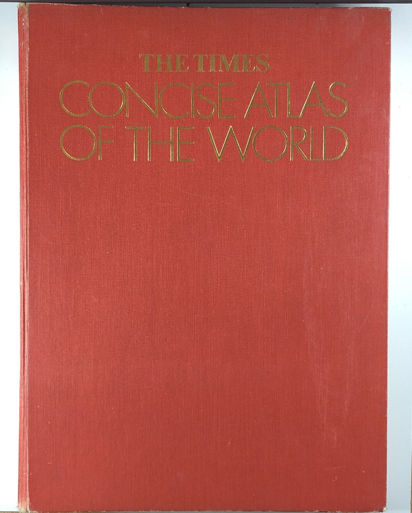 The Times Concise Atlas of the World Large Hardcover 1978 Maps Geography Book