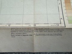 Ordnance Survey 1/2″ half inch map sheet 36 1926, South Devon – layers