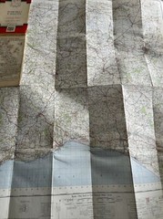 TAUNTON & LYME REGIS Ordnance Survey Seventh Series Cloth 1 inch 1960 Sheet 177