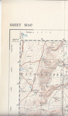 Ordnance Survey (OS) 1:25,000 First Series Map Sheet SO47 Bromfield Shropshire