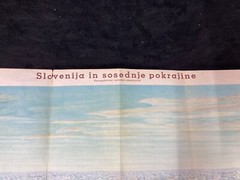 1954 RELIEF MAP, SLOVENIA AND PROVINCES, BY I. SELAN, TOURIST ASSOC. OF SLOVENIA
