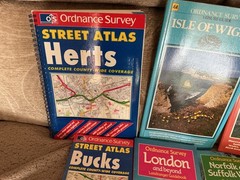 Ordnance Survey Berkshire,herts, London, Kent, Norfolk + others 13 total
