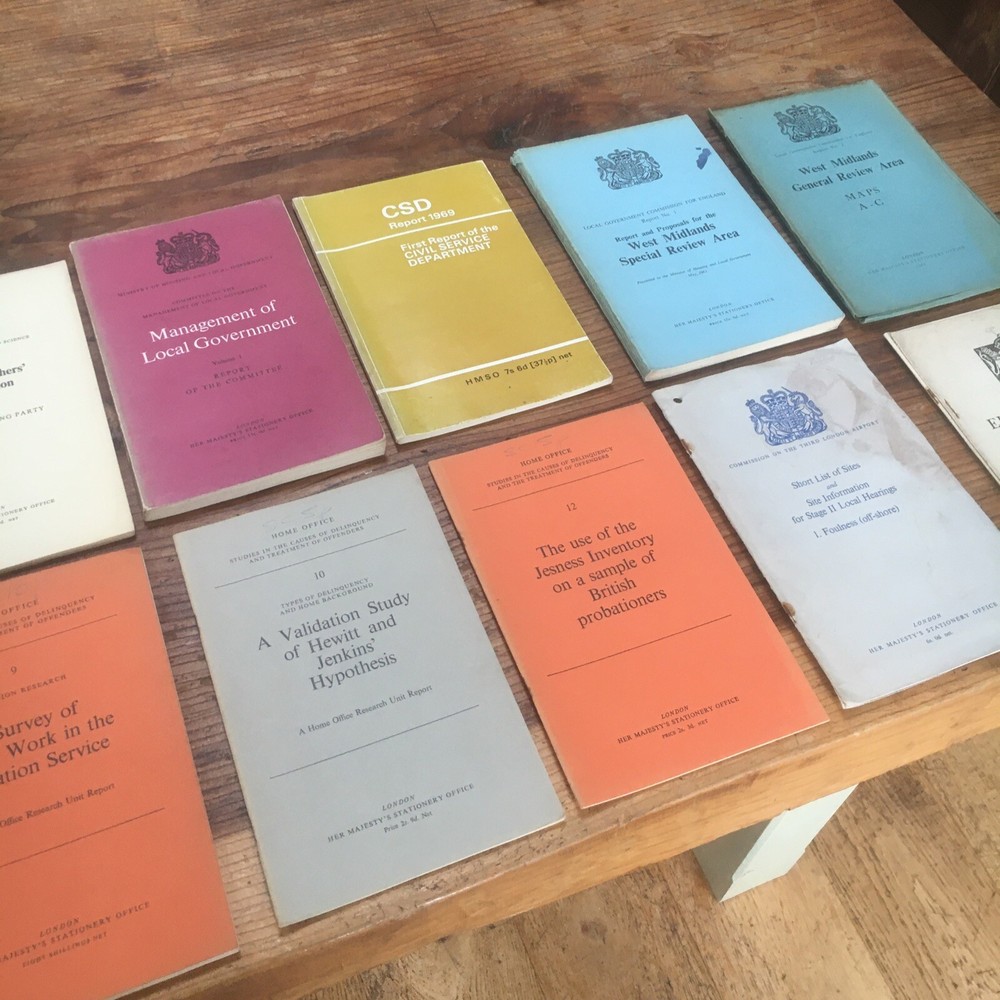 Job Lot Of Vintage Government Reports On Education/ Probation Etc See Listing