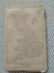 OS National Grid 7th series sheet 126 Norwich linen-backed 1954
