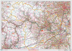 (G30) Map of Halifax HX Postcode Sectors, Poster of Halifax Postcodes