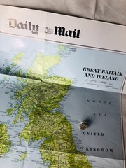 Map Poster Daily Mail Great Britain 1884 Double Sided Vintage ra