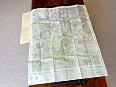 OS Ordnance Survey One Inch Cloth Map, of London S.W. Sheet 170, 1959