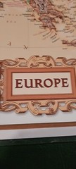 Lot of 3 VERY LARGE PRE-OWNED Laminated Maps of the WORLD, U.S.A., & EUROPE