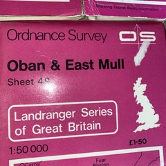 Ordinance Survey OS Maps Scotland Scottish Joblot x7 Plastic Cover Skye Oban