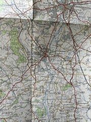 KIDDERMINSTER Ordnance Survey CLOTH Seventh Series Map One Inch 1954 Sheet 130