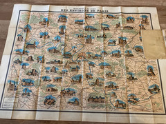 Map and Guide to Paris and Environs Fuhrer Guilmin (1940?)