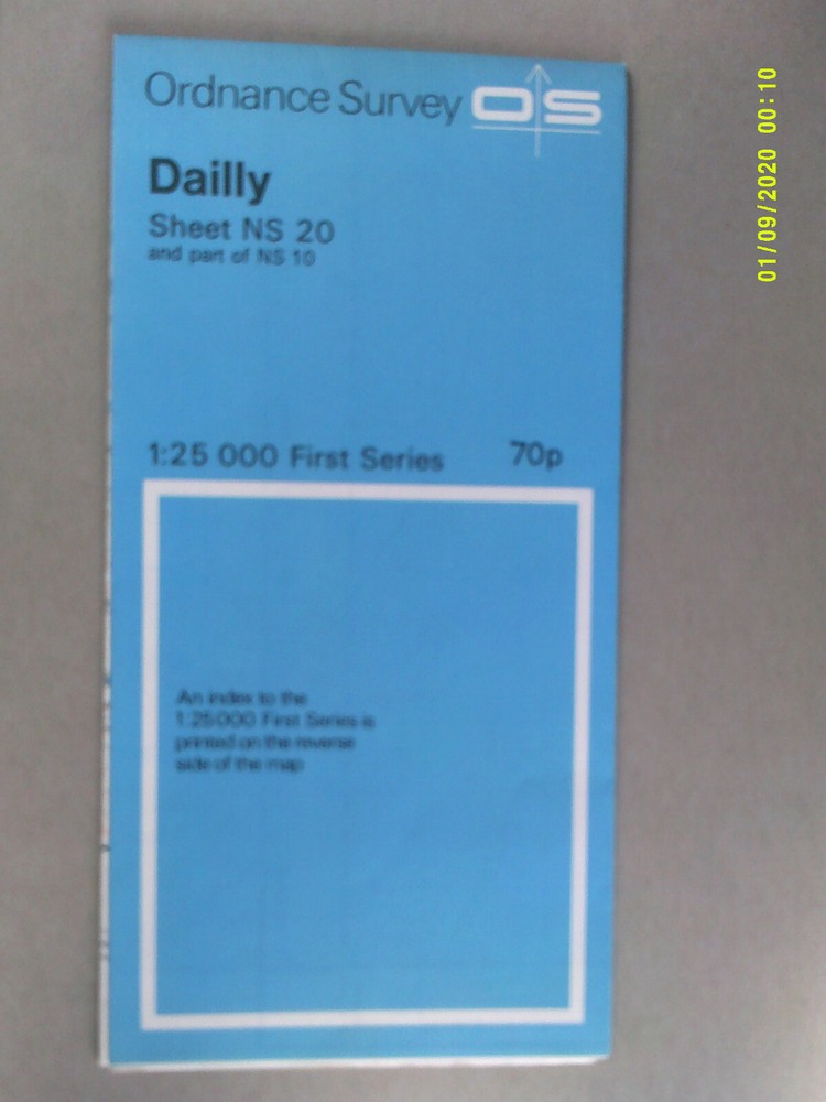 1966. Ordnance Survey. 1:25 000 Map. Sheet NS 20. Dailly (Ayrshire). VG+.