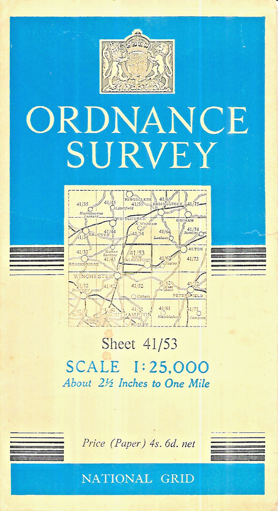 Ordnance Survey Sheet 41/53 NEW ALRESFORD ~ 1948