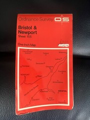 Ordnance Survey One Inch Map, Bristol & Newport, sheet 155, 1967