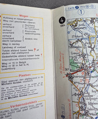Michelin Road Map, No 4 Mons/Bergen Luxemburg 1964 1:200 000