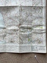Vintage OS One Inch Map -Fishguard – Sheet 138 – 1947 – Ordnance Survey