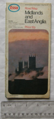 1969 Esso Road Map Section 4 Midlands and East Anglia