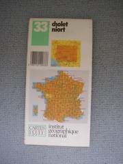 Cartes IGN sheet road/tourist map West France No.33 Parc Marais Poitevin 1cm=1km