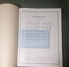 Hammond’s Superior Atlas and Gazetteer of the World 1945 Edition Vintage