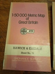 4 Ordance Survey Maps- Scotland 76,77,78,79 – Girvan, Hawick, Glen Trool etc