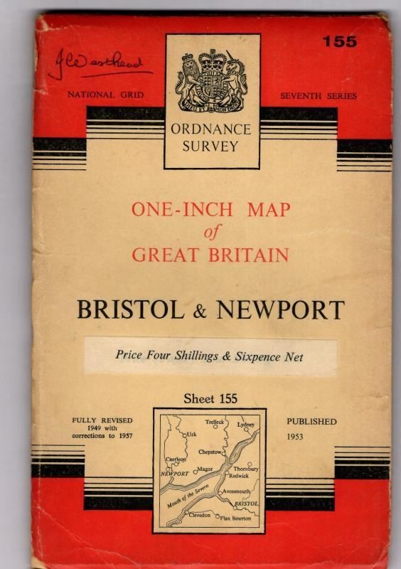 National Grid Seventh Series Sheet 155 Bristol & Newport : Ordnance Survey