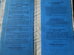 1961 Map of the River Thames Published by Stanford 1.5 ” to a mile linear map