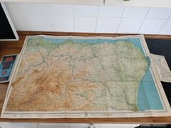 Vintage Bartholomews Revised Half Inch Contoured Map Buchan&Strathbogie Sheet 56