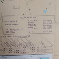 Admirality Chart x3 River Colne and Blackwater Navigational Charts 1990 Wall Map