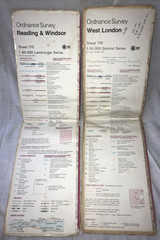 Vintage Ordnance Survey Maps West London 1978 & Reading And Windsor 1982
