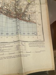 Vintage Ordnance Survey Map England And Wales Sheet 182 Brighton And Worthing