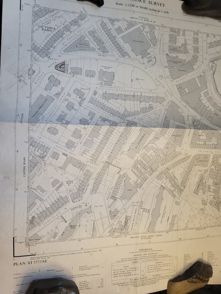 ordinance survey map of surrey 1966