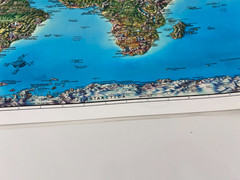 Unique Media Maps Laminated 3D Map ‘The World’ Artistic Illustration 1996