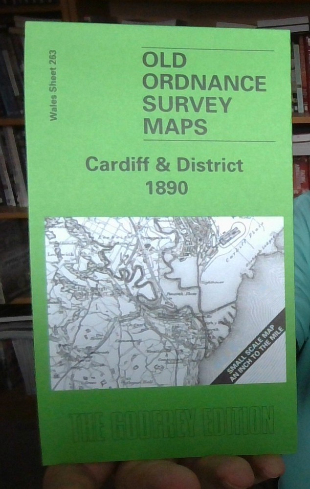 MAP OF Cardiff & District 1890 One Inch Sheet 263 by John Davies NEW