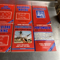 10x vintage old philips Local super County Red Book Map street map guides bundle
