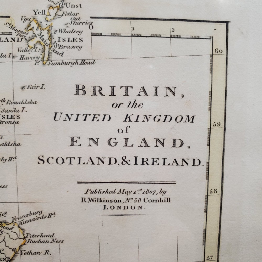 1809 Hand Color Wilkinson’s General Atlas of the World British Isles Map