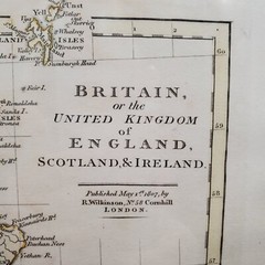 1809 Hand Color Wilkinson’s General Atlas of the World British Isles Map