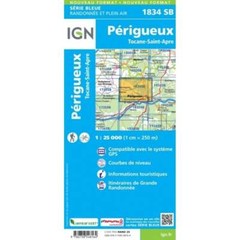 France 1:25K map 1834SB – Périgueux / Tocane-Saint-Apre map