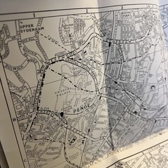 Vintage Barnett’s Street Plan of Crawley Road Maps of Sussex Pre Decimal UK Map