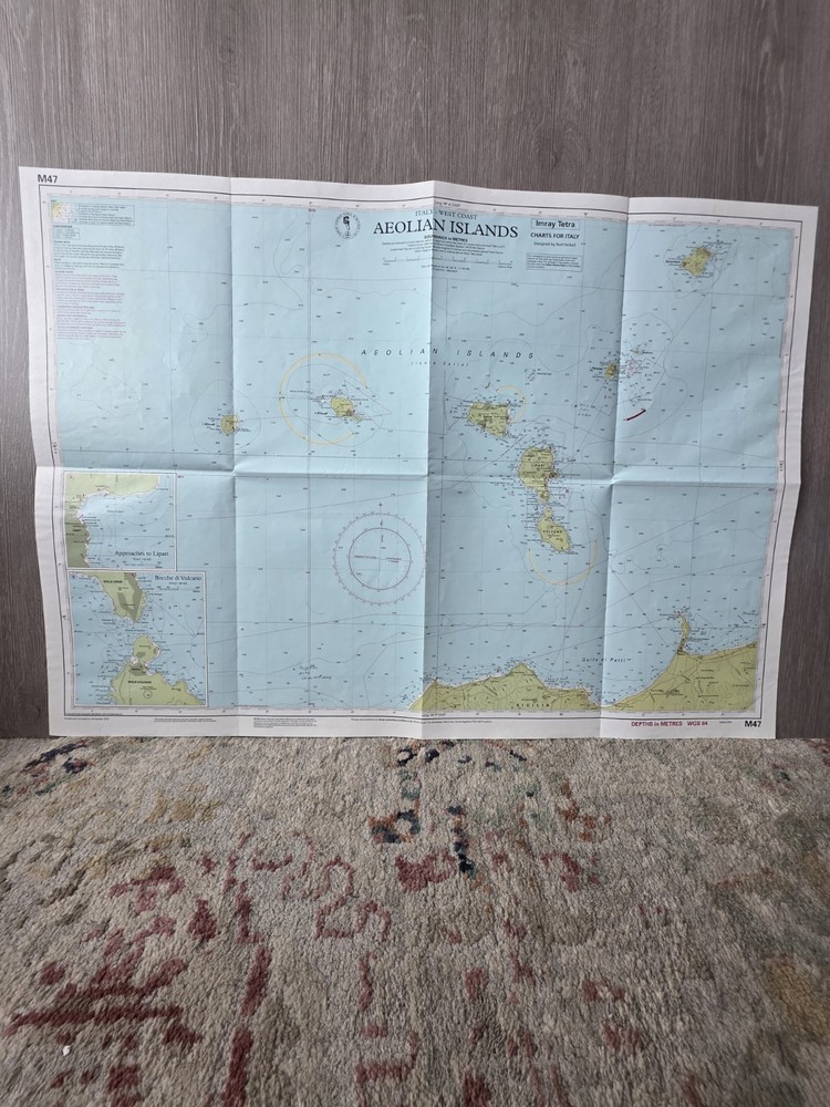Imray M47 Nautical Chart Aeolian Islands Italy West Coast 2010 Rod Heikell