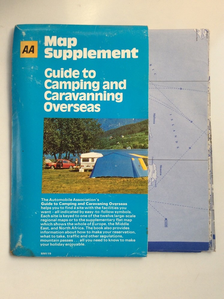 AA Map – El Toro Bravo – Guide to Camping & Caravanning Overseas – BM119 – 1974