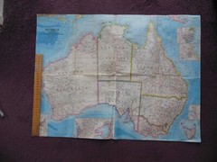 3x Vintage 1963 National Geographic sheet maps Canada Australia India-S W Asia