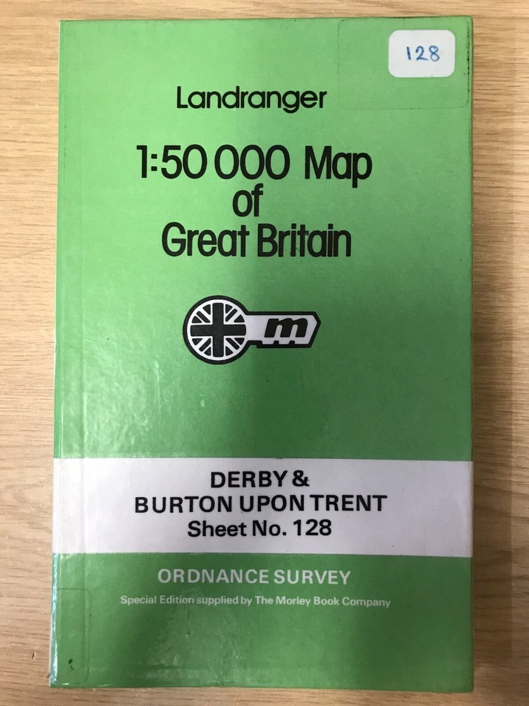 Derby & Burton upon Trent: OS Landranger: 1:50,000 map of Britain: Sheet no. 128