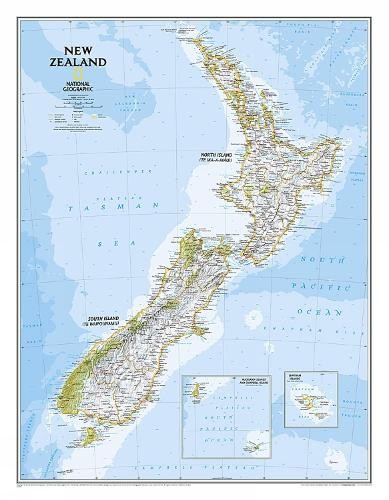 National Geographic Maps New Zealand, Tubed (Map)