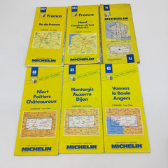 Bundle X 14 Road Maps and Tourist Guides France – mostly Michelin Yellow Series