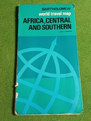 Africa, Central and Southern, Bartholomew World Travel Map, 1975, c. 102 x 78cm