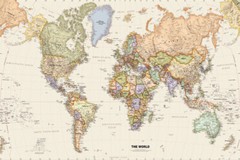150x100cm Retro World Map Large Wall Poster Prints Office Home Art Decor